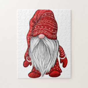 Quebra-cabeça Red Winter Gnome Jigsaw