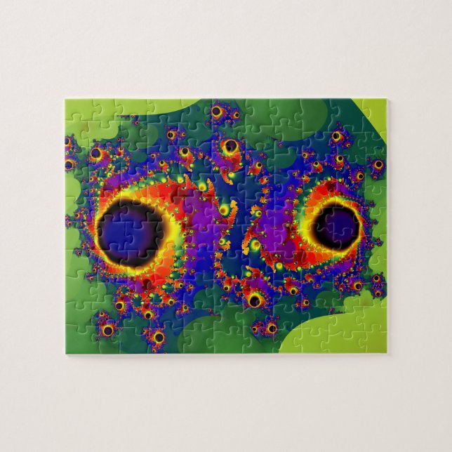 Quebra-cabeça Redemoinho | Arte Fractal Arco-Íris (Horizontal)