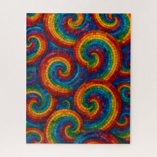Quebra-cabeça Redemoinhos de Mosaico Colorido