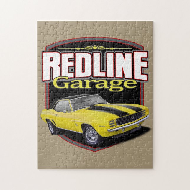 Quebra-cabeça Redline a garagem Camaro amarelo (Vertical)