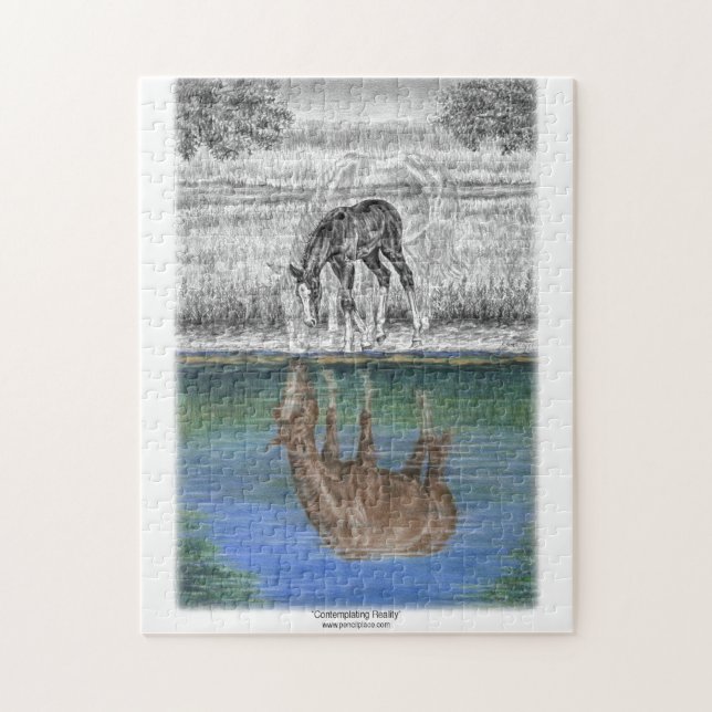 Quebra-cabeça Reflexão da Água do Pente do Cavalo (Vertical)