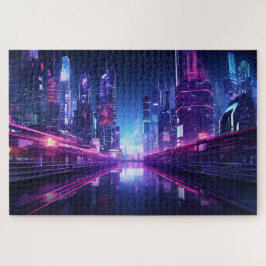 Quebra-cabeça Reflexão da Cidade Cyberpunk