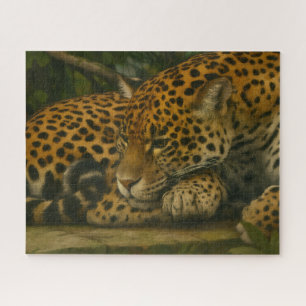 Quebra-cabeça Reflexão sobre Jaguar - Impressão de Arte sobre Se
