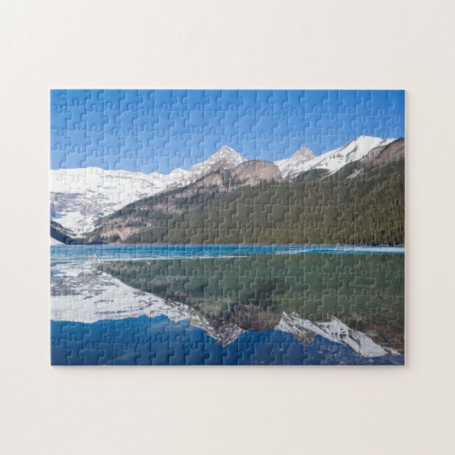 Quebra-cabeça Reflexão sobre o lago Louise - Banff NP, Canadá (Horizontal)