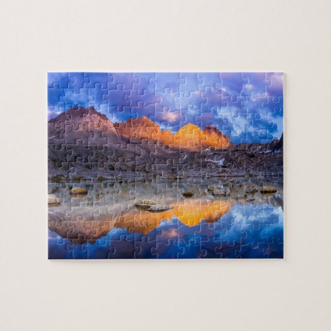 Quebra-cabeça Reflexo da montanha, Califórnia (Horizontal)
