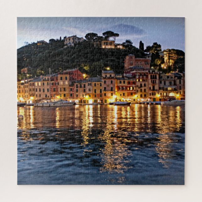 Quebra-cabeça Reflexões da noite sobre o Portofino - 20x20 - 676 (Vertical)