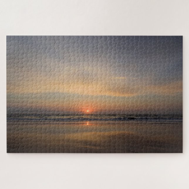 Quebra-cabeça Reflexões do amanhecer em Cocoa Beach, Flórida - 2 (Horizontal)