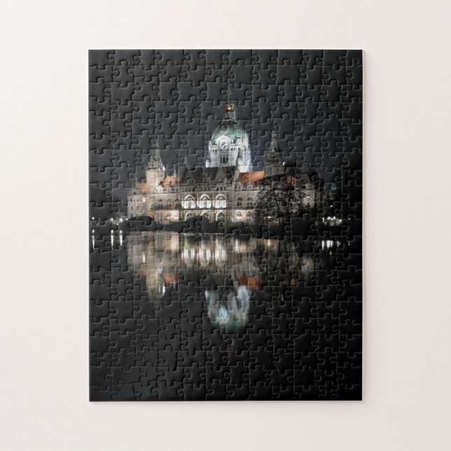 Quebra-cabeça Reflexões noturnas em Hanover, Alemanha, Quebra-ca (Vertical)