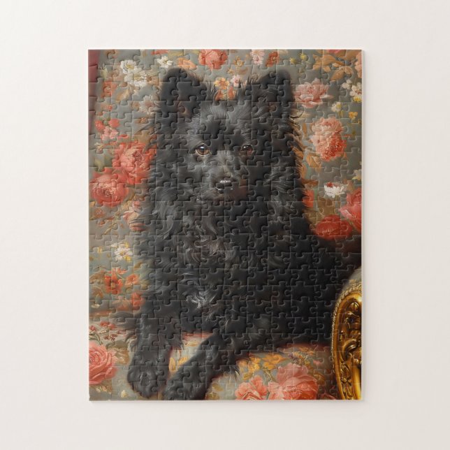 Quebra-cabeça Regal Schipperke Dog Vintage Style Art (Vertical)