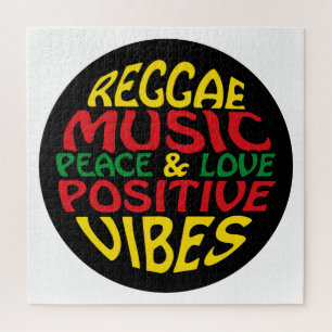 Quebra-cabeça Reggae design com declarações e citações positivas