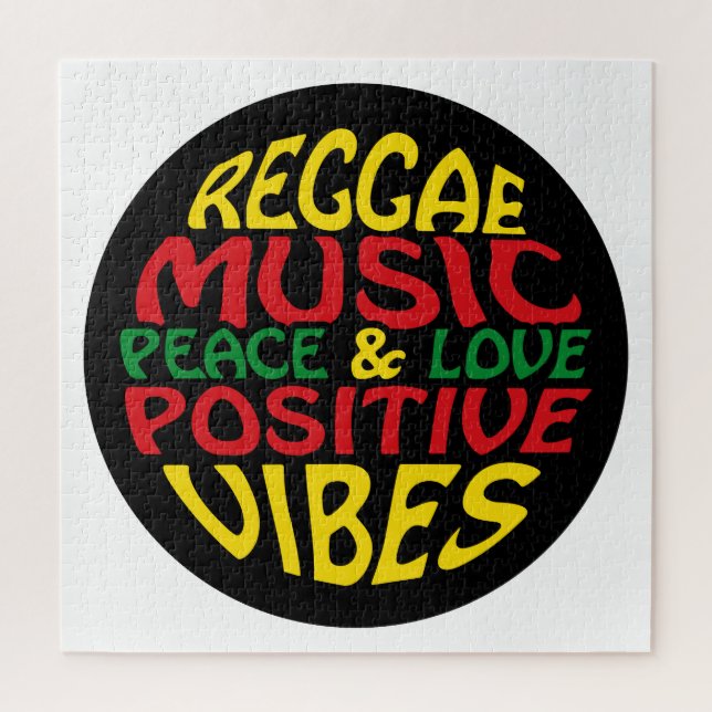Quebra-cabeça Reggae design com declarações e citações positivas (Vertical)