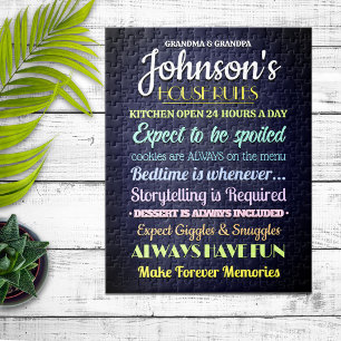 Quebra-cabeça Regras Personalizadas da Casa dos Avós