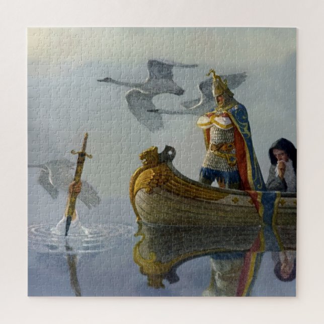 Quebra-cabeça “Rei Arthur Pega a Espada” por NC Wyeth (Vertical)