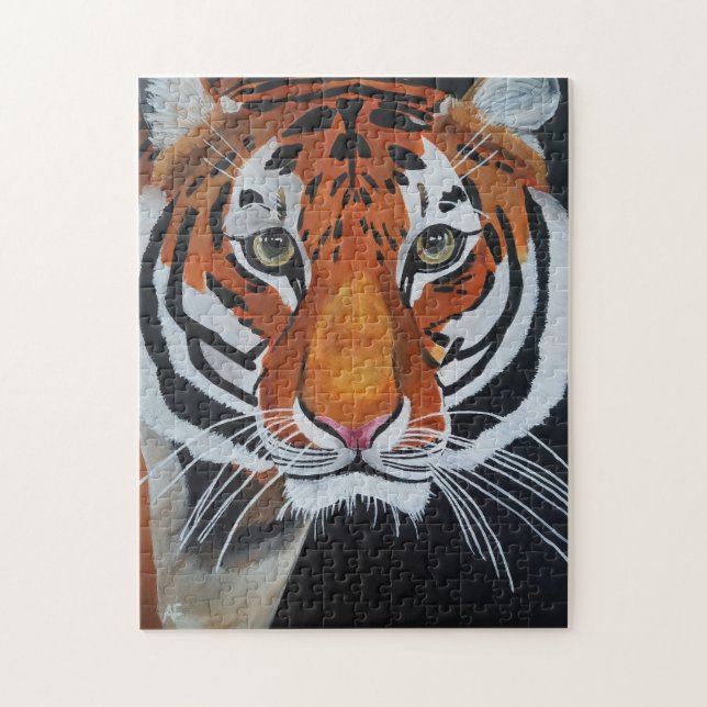 Quebra-cabeça Rei da Selva Pintura por Alfred Fox (Vertical)
