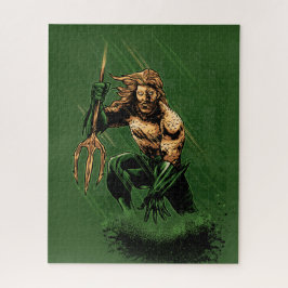 Quebra-cabeça Rei do Oceano Guerreiro Tridente Arte de Quadrinho