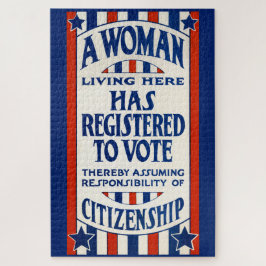 Quebra-cabeça Reimpressão de apoio aos direitos de voto das mulh