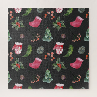 Quebra-cabeça Reindeer de Natal: Padrão Sem Costura