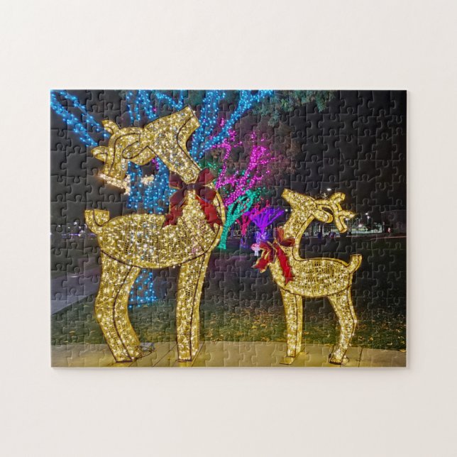 Quebra-cabeça Reindeer Lights Puzzle (Horizontal)