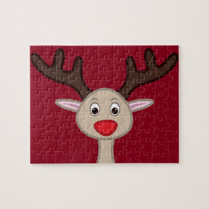 Quebra-cabeça Reindeer personagem de desenho animado