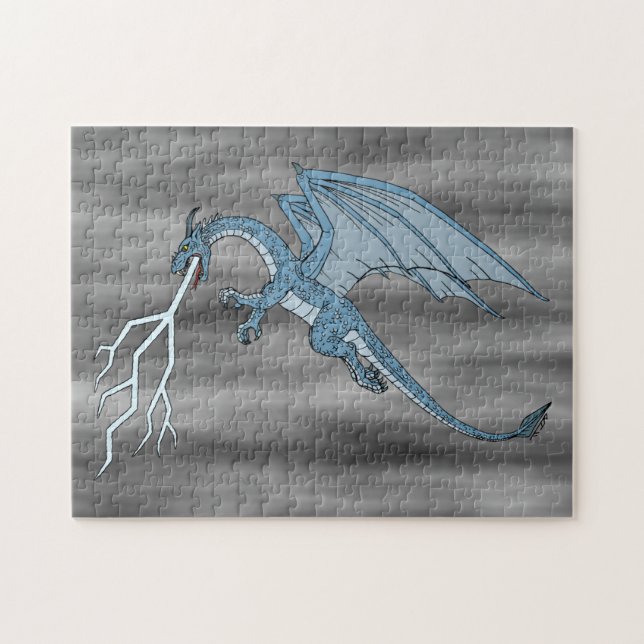Quebra-cabeça Relâmpago Blue Dragon Spitting (Horizontal)