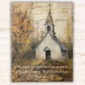 Quebra-cabeça Religião de Autumn Woods Watercolor Escritório