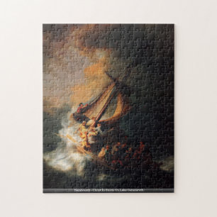 Quebra-cabeça Rembrandt - cristo na tempestade no lago
