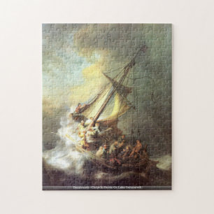 Quebra-cabeça Rembrandt - cristo na tempestade no puz de
