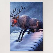 Rena assustadora no telhado!