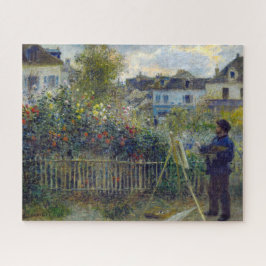 Quebra-cabeça Renoir - Claude Monet Pintura em seu Jardim