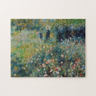 Quebra-cabeça Renoir - Mulher com Parasol num Jardim