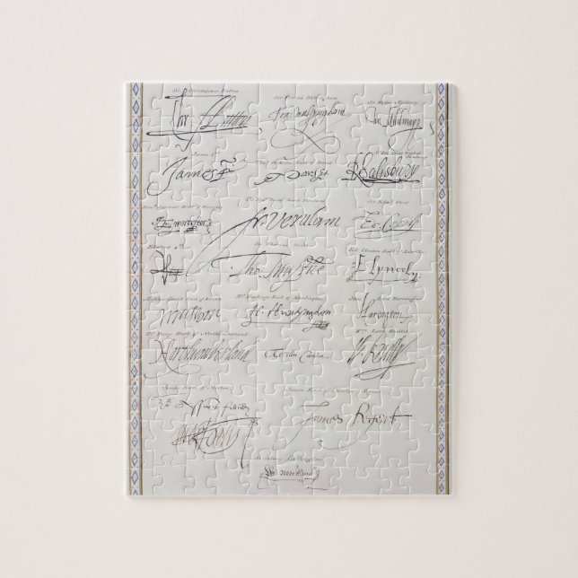 Quebra-cabeça Reprodução das assinaturas do Tudors e seu (Vertical)