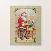 Reprodução Vintage do Papai Noel de Natal