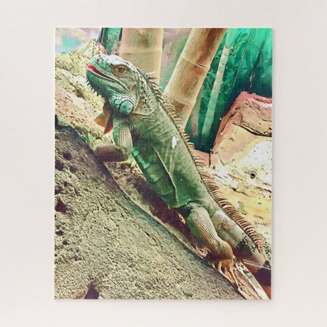 Quebra-cabeça réptil-lagarto Iguana (Vertical)