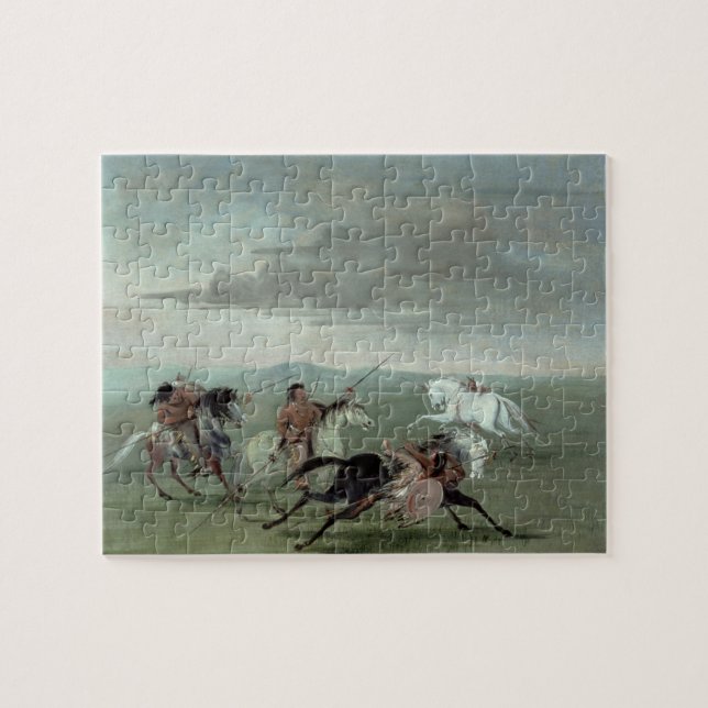 Quebra-cabeça Reptos do Comanche da equitação marcial, 1834 (Horizontal)