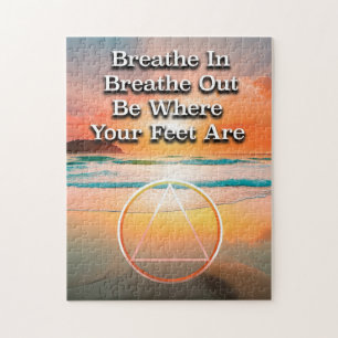 Quebra-cabeça Respirar Em Breathe Recovery Slogan Sunrise