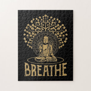 Quebra-cabeça Respire a Ideia de Buda Yoga e Meditação