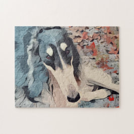 Quebra-cabeça Retrato Abstrato de Borzoi