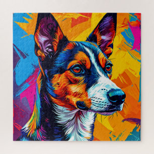 Quebra-cabeça Retrato Abstrato do Cão Basenji