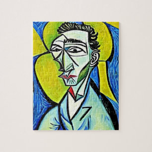 Quebra-cabeça Retrato abstrato vítreo amarelo-azul ART-MAN