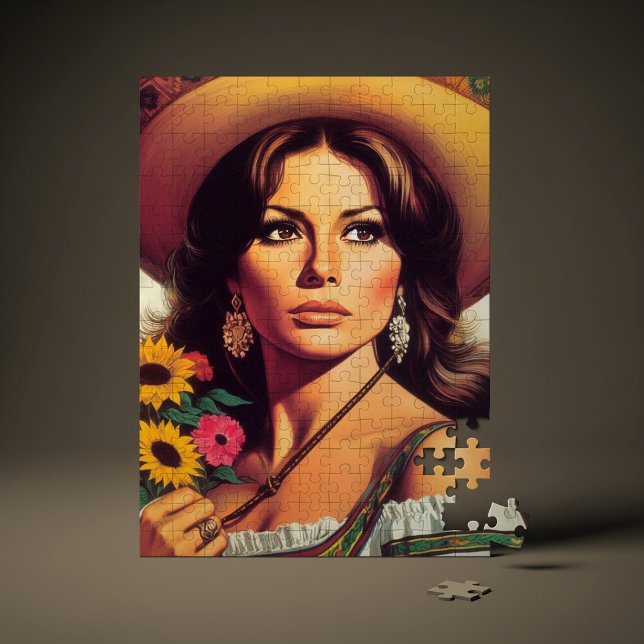 Quebra-cabeça Retrato Antigo Pin Up (Criador carregado)