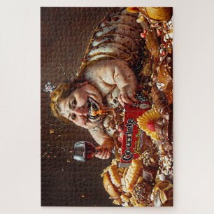Quebra-cabeça Retrato Colorido "Rainha do Decaimento Glutônico"