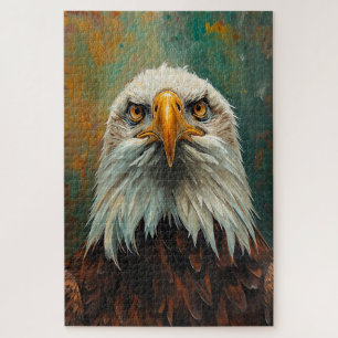 Quebra-cabeça Retrato da Águia Artística - Pintura a óleo vibran