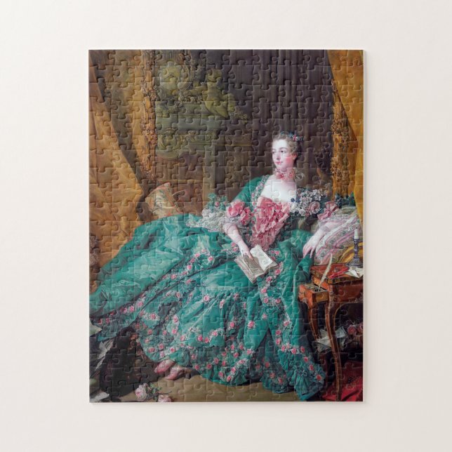 Quebra-cabeça Retrato da Madame Pompadour, Boucher (Vertical)
