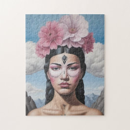 Quebra-cabeça Retrato da menina florista