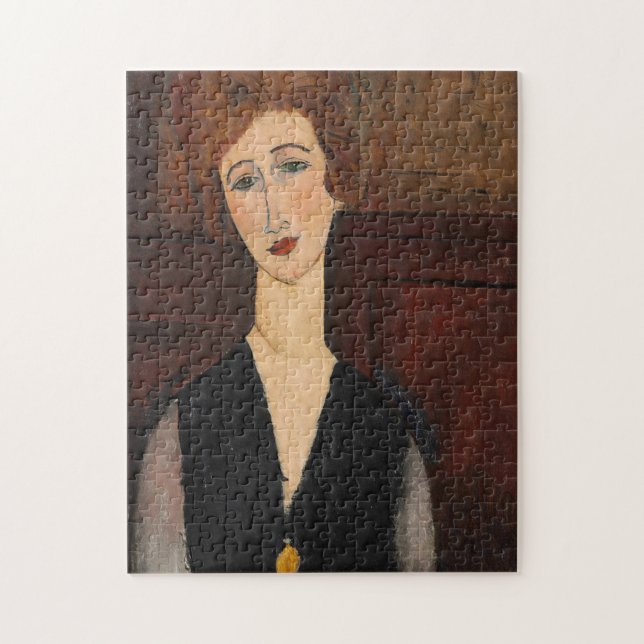Quebra-cabeça Retrato da Mulher, Modigliani (Vertical)