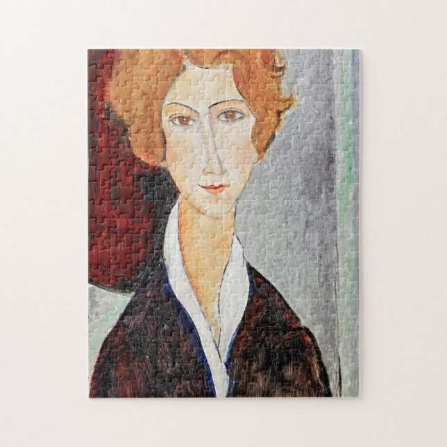 Quebra-cabeça Retrato da Mulher, Modigliani (Vertical)