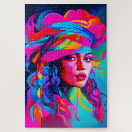 Quebra-cabeça Retrato de Abstrato vibrante
