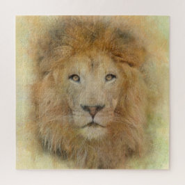 Quebra-cabeça Retrato de Aquarela Lion Afro