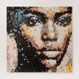 Quebra-cabeça Retrato de Arte Pixel Vibrante de Ferocidade