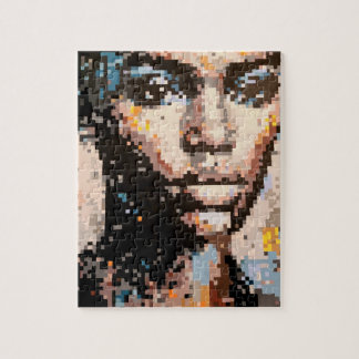 Quebra-cabeça Retrato de Arte Pixel Vibrante de Ferocidade